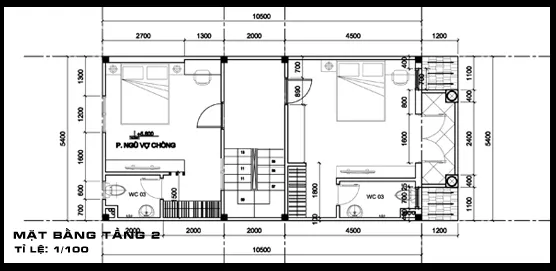 4 mẫu nhà 2 tầng 3 phòng ngủ 5×10 hiện đại đơn giản mà tiện lợi