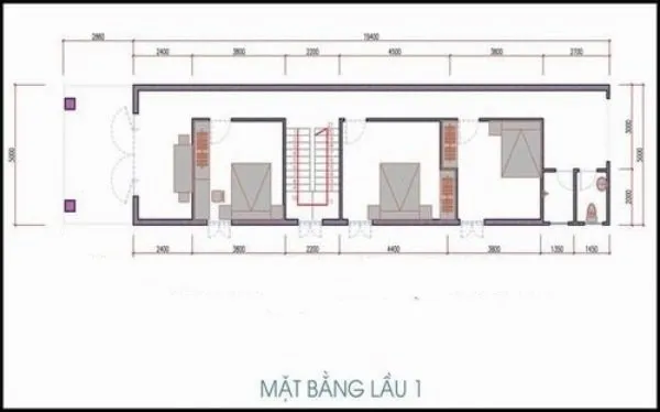 4 mẫu nhà ống 2 tầng 4 phòng ngủ 5×20 đẹp tiện nghi và tiết kiệm chi phí