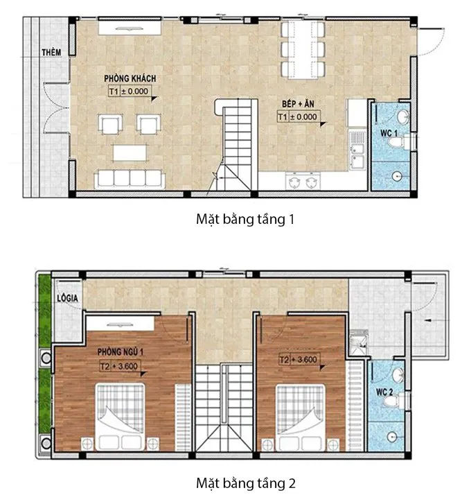 4 Mẫu nhà ống 2 tầng 5x10m đẹp được các cặp vợ chồng trẻ săn đón