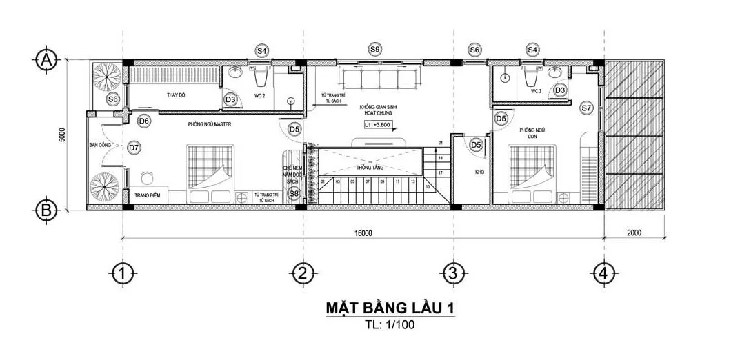 5 mẫu nhà 2 tầng 3 phòng ngủ 5x16m đẹp mà ai cũng mơ ước