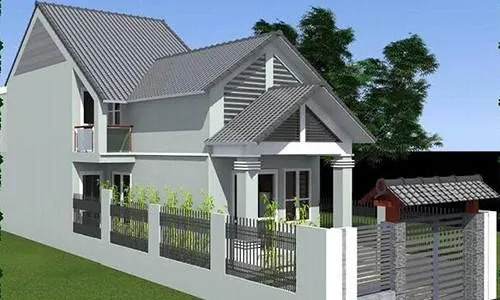 5 mẫu nhà cấp 4 gác lửng mái thái 4 phòng ngủ giá siêu rẻ