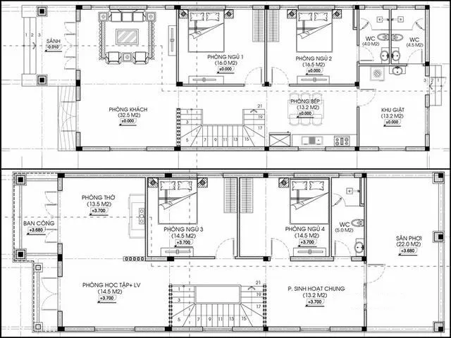 6 mẫu nhà 2 tầng 100m2 4 phòng ngủ đa dạng phong cách và thiết kế