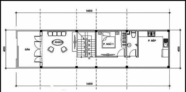 Ấn tượng với mẫu nhà ống 2 tầng giá rẻ có gác lửng siêu đẹp tại Thái Nguyên