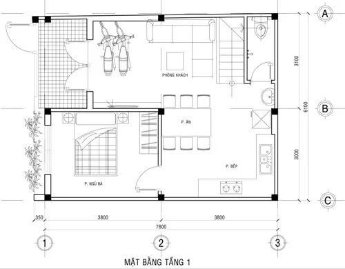 Bản thiết kế nhà 2 tầng kiến trúc mái độc đáo tràn ngập sức sống