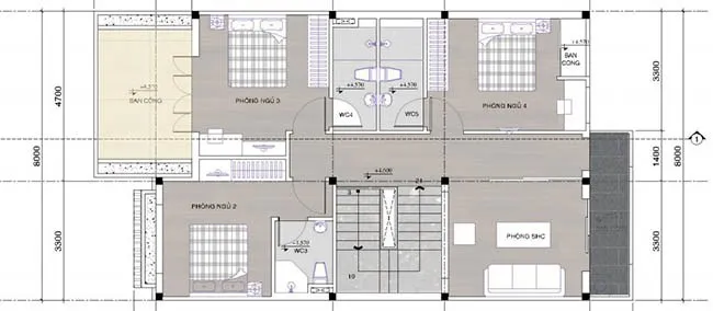 Bất ngờ trước vẻ đẹp thiết kế nhà 2 tầng 8x10m tại Hưng Yên