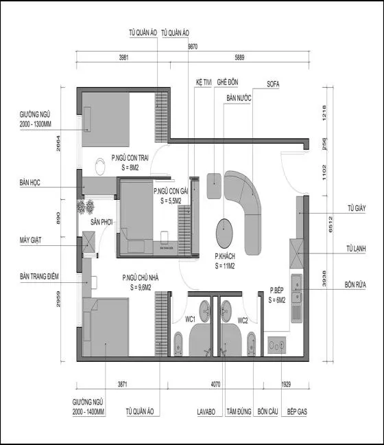 Biệt thự 1 tầng 3 phòng ngủ – Ngôi nhà mơ ước của gia đình hiện đại