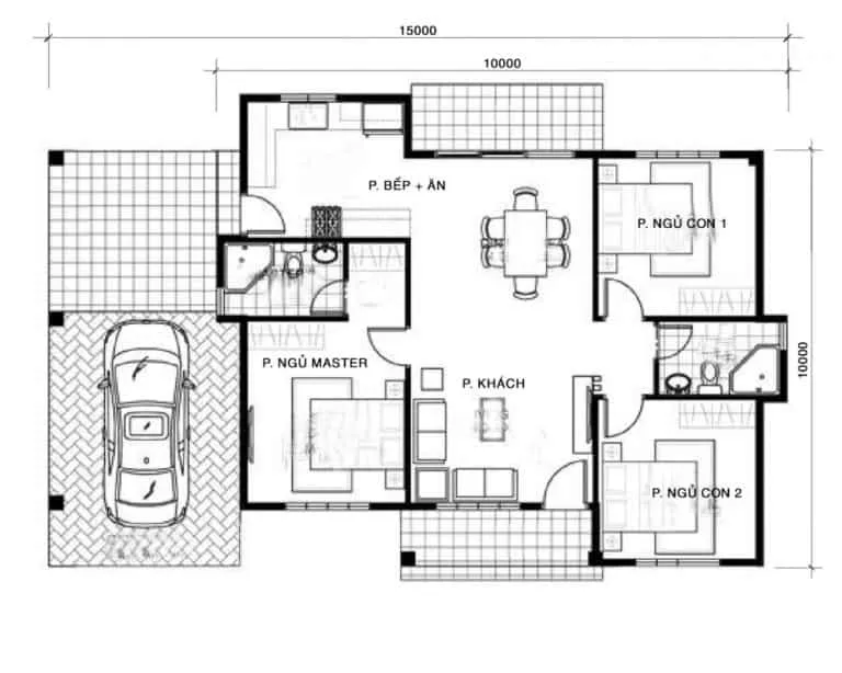 Chiêm ngưỡng 5 mẫu biệt thự vườn 1 tầng mái thái đẹp