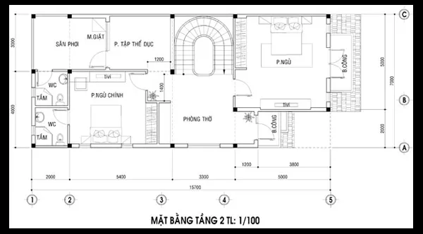 Chiêm ngưỡng bản vẽ nhà 2 tầng mái thái với kiến trúc độc đáo tại Lạng Sơn