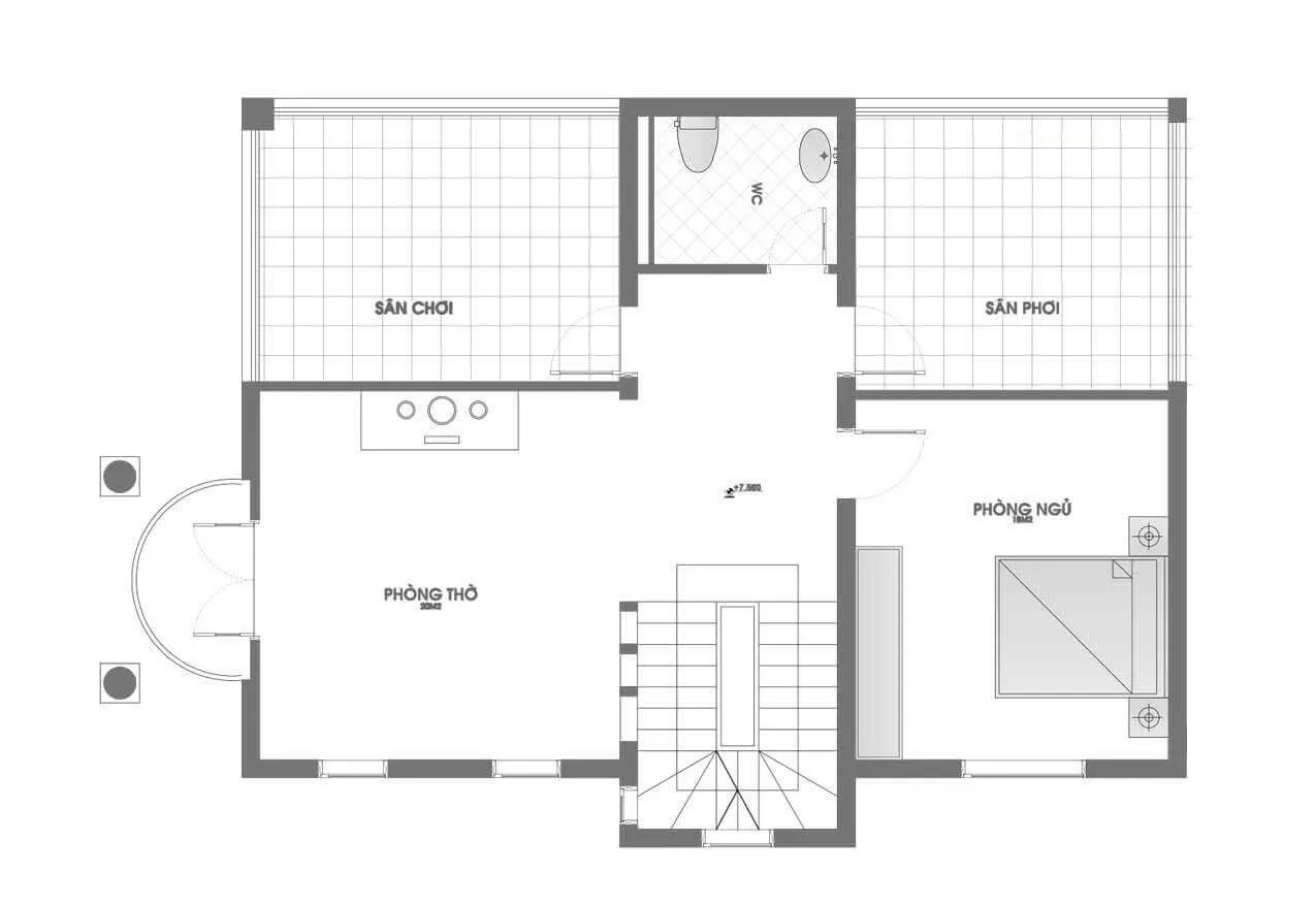 Chiêm ngưỡng mẫu nhà đẹp 3 tầng 8x12m hiện đại tiện nghi