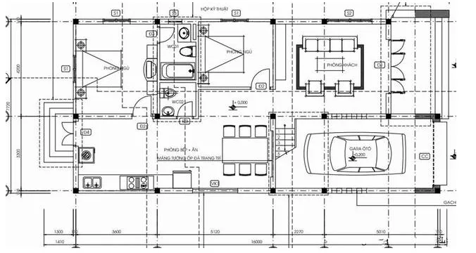 Gợi ý mẫu bản vẽ nhà 2 tầng khoa học