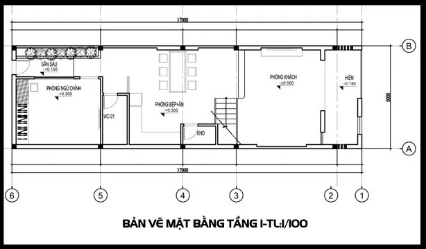 Gợi ý mẫu bản vẽ nhà 2 tầng khoa học