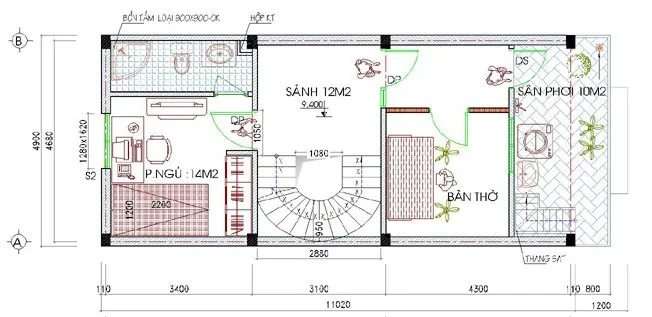 Gợi ý thiết kế mẫu nhà 5x11m 2,3,4 tầng hiện đại đơn giản tiện nghi