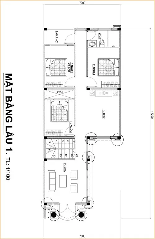 Hé lộ 3 mẫu nhà 2 tầng 7x19m sang trọng thể hiện đẳng cấp của gia chủ