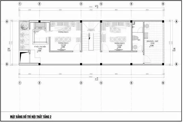 Khám phá Bản vẽ nhà ống 2 tầng 5x18m của Mr. Hà