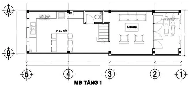 Khám phá mẫu bản vẽ thiết kế nhà phố 4 tầng hiện đại 60m2 siêu đẹp