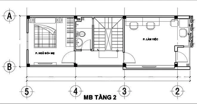 Khám phá mẫu bản vẽ thiết kế nhà phố 4 tầng hiện đại 60m2 siêu đẹp