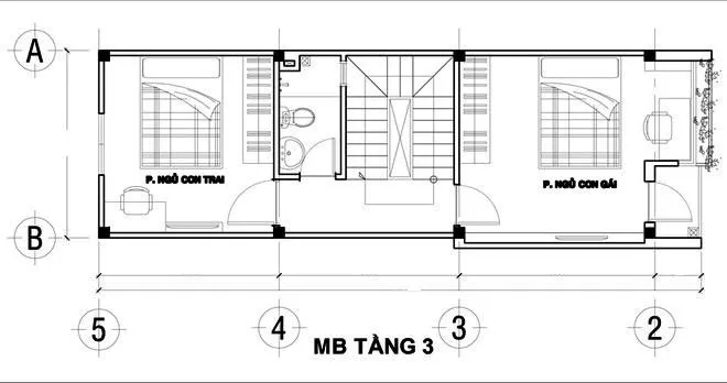 Khám phá mẫu bản vẽ thiết kế nhà phố 4 tầng hiện đại 60m2 siêu đẹp