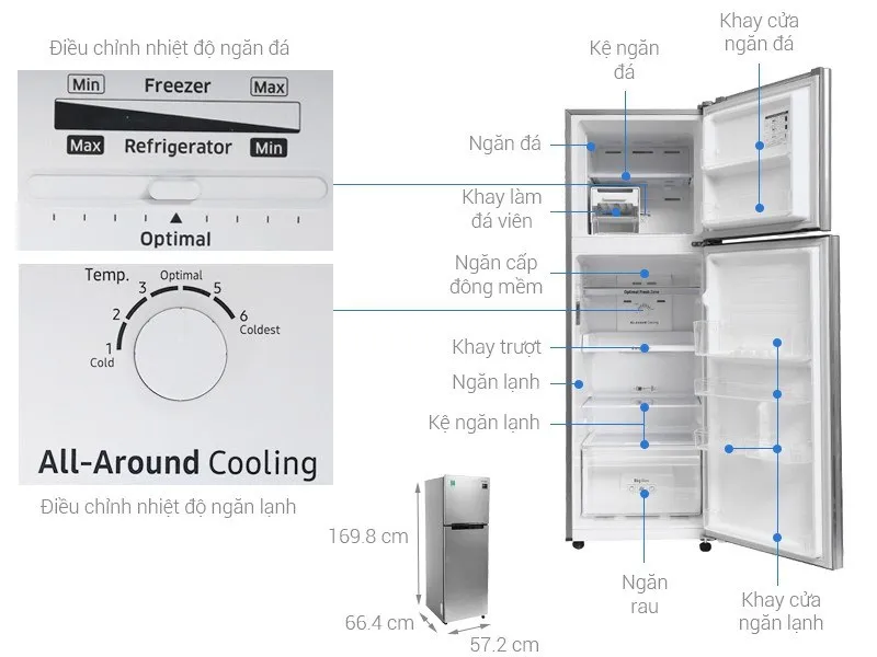 Kích thước tủ lạnh thông dụng nên biết trước khi mua