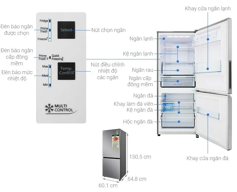 Kích thước tủ lạnh thông dụng nên biết trước khi mua