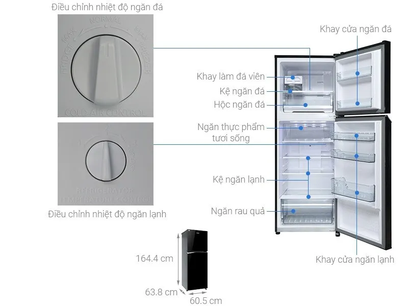 Kích thước tủ lạnh thông dụng nên biết trước khi mua