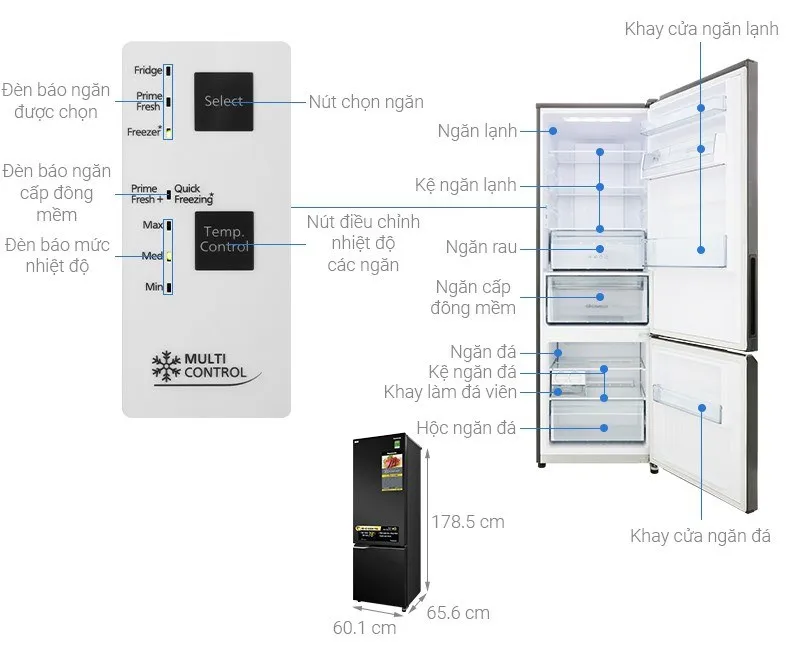 Kích thước tủ lạnh thông dụng nên biết trước khi mua