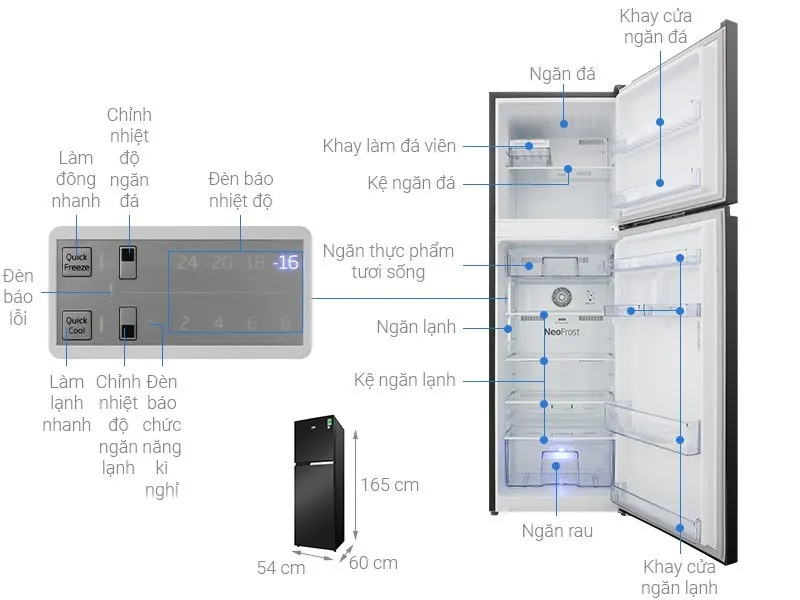 Kích thước tủ lạnh thông dụng nên biết trước khi mua