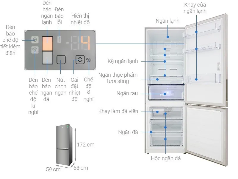 Kích thước tủ lạnh thông dụng nên biết trước khi mua