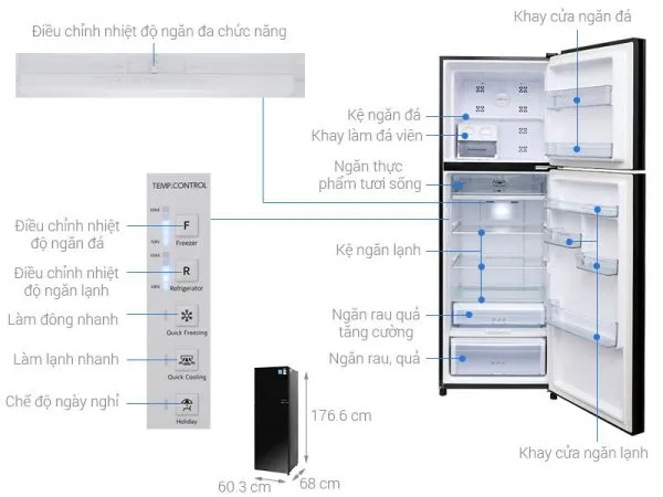 Kích thước tủ lạnh thông dụng nên biết trước khi mua