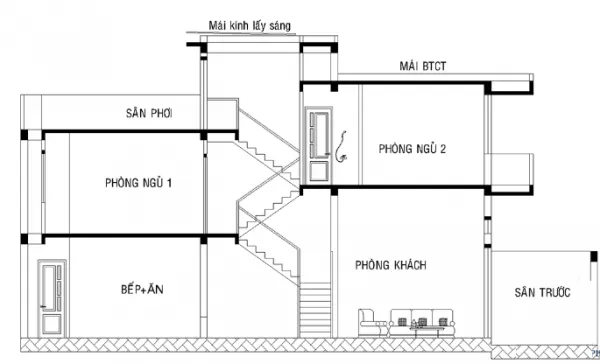 KTS tư vấn giải pháp xây nhà lệch tầng cho các gia đình ở thành phố