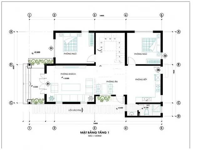 Mẫu biệt thự 2 tầng mái thái 200m2 4 phòng ngủ tại Hưng Yên