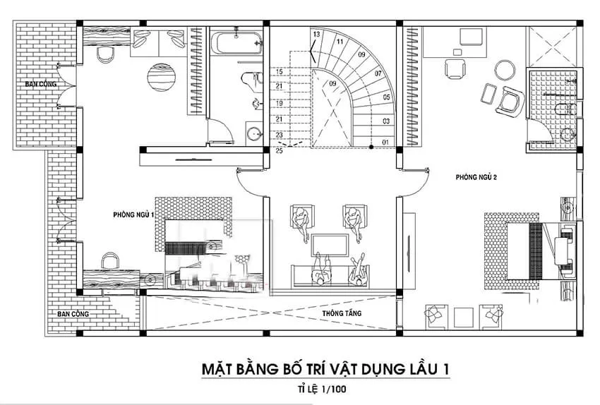 Mẫu biệt thự 3 tầng có gara ấn tượng tại Hoa Bằng – Cầu Giấy