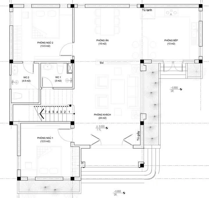 Mẫu nhà 3 tầng mái thái hiện đại 4 phòng ngủ tại Hải Dương