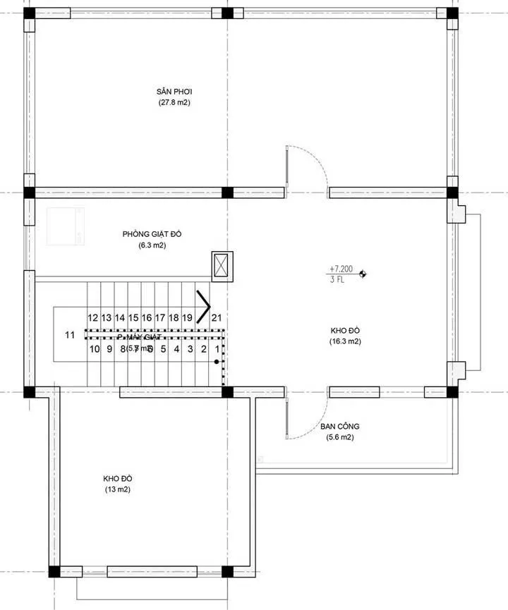 Mẫu nhà 3 tầng mái thái hiện đại 4 phòng ngủ tại Hải Dương