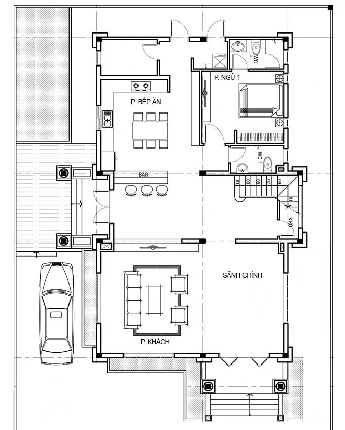 Mẫu nhà biệt thự 2 tầng mái thái đẹp tại Thanh Hóa