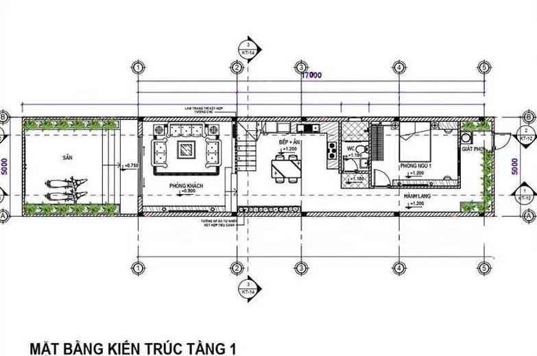 Mẫu nhà ống 2 tầng 5x17m đẹp, đa dạng kiến trúc