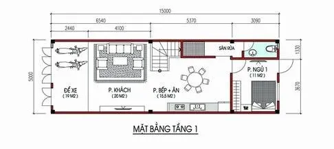 Mẫu nhà ống 3 tầng kiểu pháp hiện đại và “sang chảnh” nhất Hà Nội