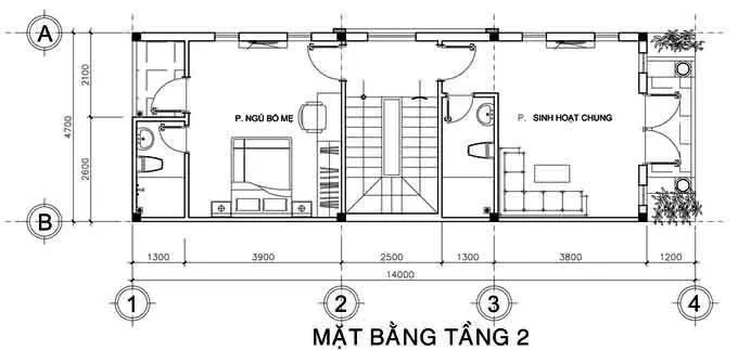 Mẫu nhà ống 3 tầng mái thái 5x15m cực ấn tượng tại Phú Thọ chi phí 1,3 tỷ đồng