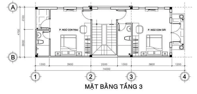 Mẫu nhà ống 3 tầng mái thái 5x15m cực ấn tượng tại Phú Thọ chi phí 1,3 tỷ đồng