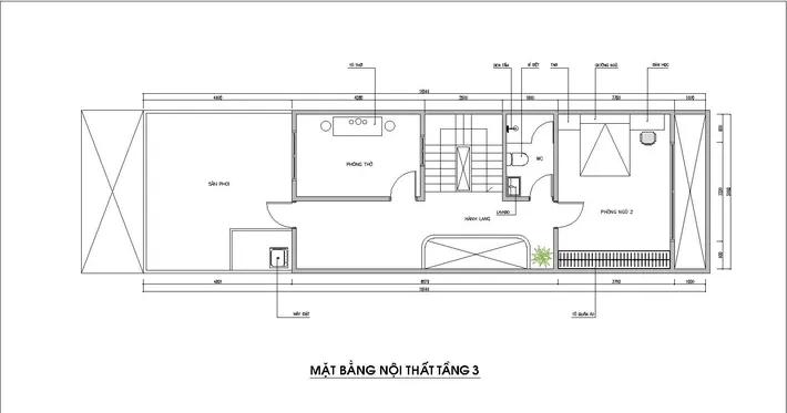 Mẫu nhà ống hiện đại 3 tầng 3 phòng ngủ tại Hải Dương