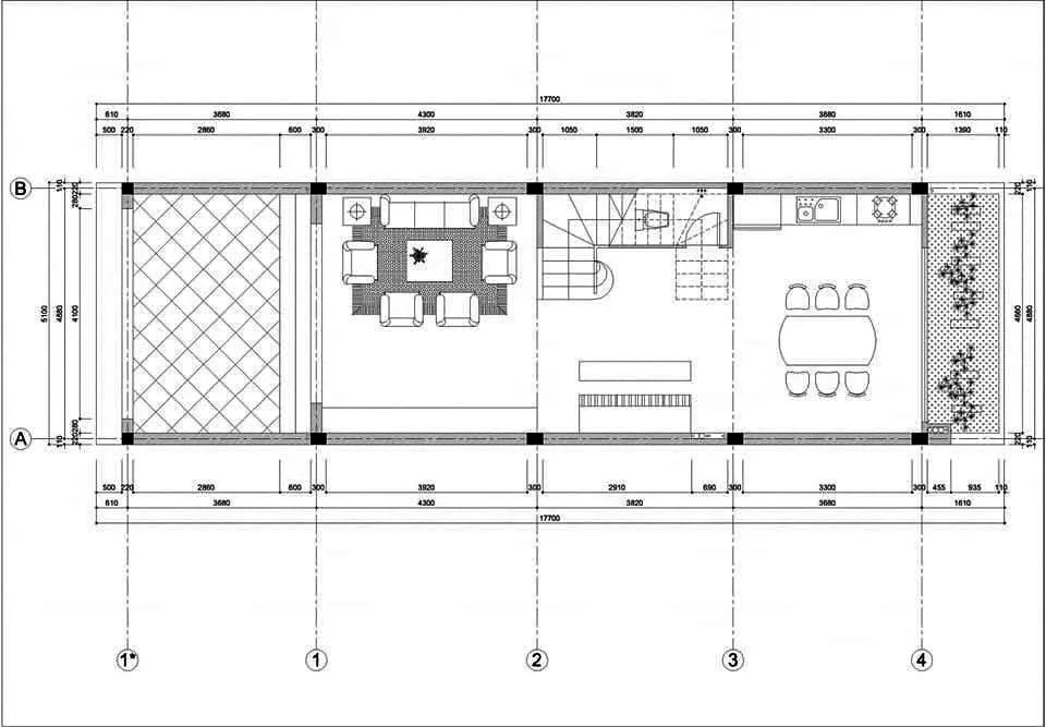 Mẫu nhà phố 4 tầng mặt tiền 5m 4 phòng ngủ