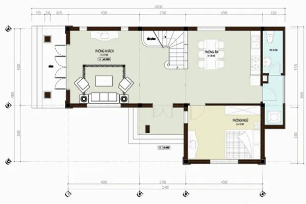 Mê mẫn với mẫu nhà chữ l 2 tầng 600 triệu tại Thanh Hóa