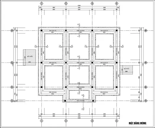 [Miễn phí] Tổng hợp các bản vẽ móng băng nhà 1 tầng, 2 tầng và 3 tầng