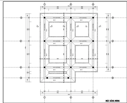 [Miễn phí] Tổng hợp các bản vẽ móng băng nhà 1 tầng, 2 tầng và 3 tầng