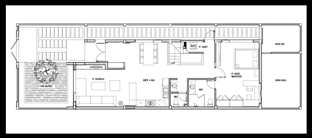 Những mẫu bản vẽ nhà ống 1 tầng hiện đại và khoa học