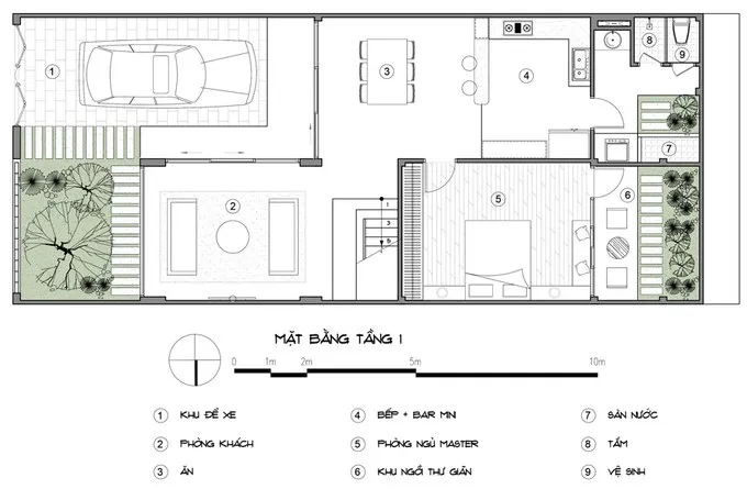 Những mẫu bản vẽ nhà ống 2 tầng tiện nghi, hiện đại