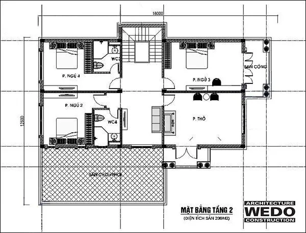 Những mẫu thiết kế biệt thự nhà 2 tầng mái thái tuyệt đẹp