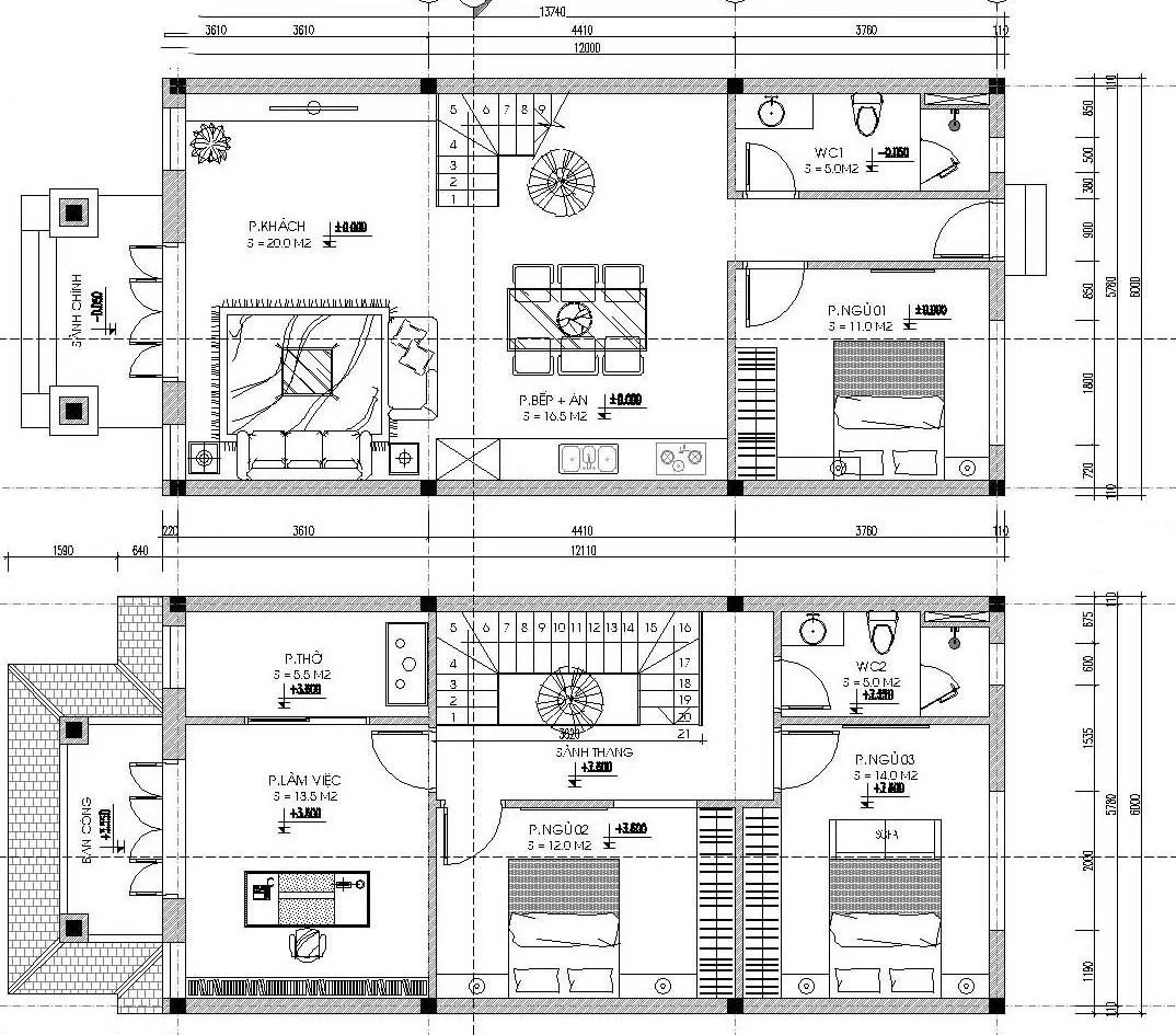 Sống chất với 5 mẫu nhà ống 2 tầng 6x12m đẹp tiện nghi nhất hiện nay