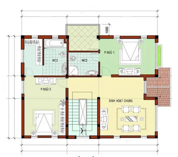 Sức hút của thiết kế biệt thự 3 tầng mái thái hiện đại 10x12m ở Hà Nam