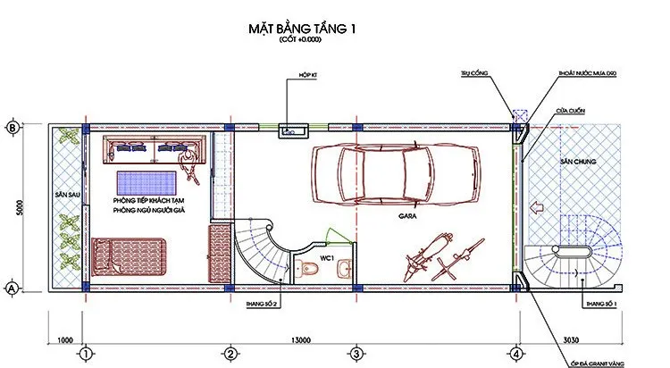 Sửng sốt trước vẻ đẹp mẫu nhà ống 5×20, đẹp từng cm