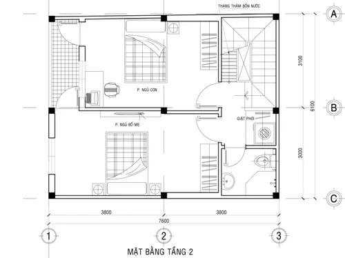 Thi công xây nhà 2 tầng giá 700 triệu full nội thất